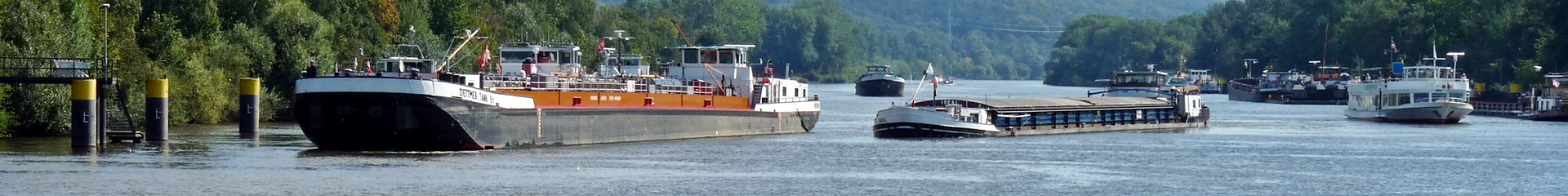 Ships on the river Elbe (Photo: Ina Frings / Hereon)