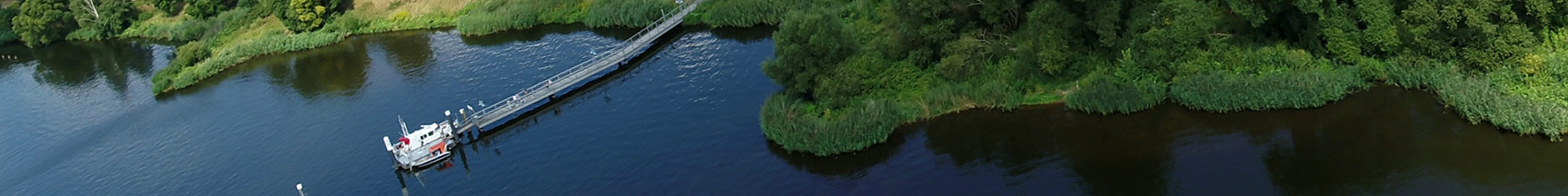 Aerial view on pier Tesperhude (Photo: Michael Streßer / Hereon)