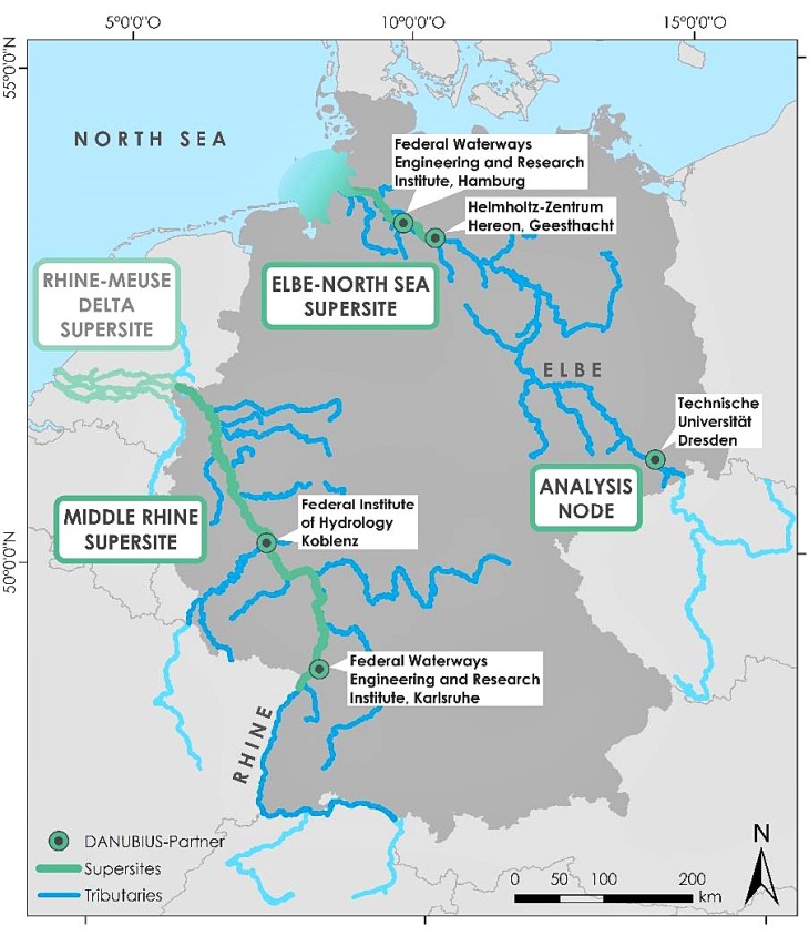 Map of Locations German Partners of DANUBIUS-RI